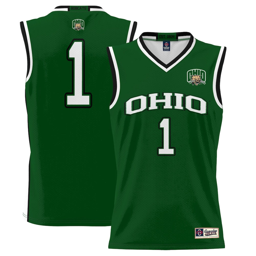 Gameday Greats 1 Green Ohio Bobcats Lightweight Basketball Jersey - retro stitched basketball jersey for Gameday Greats fans