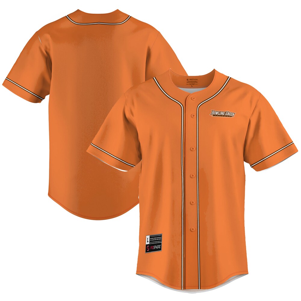 Gameday Greats Orange Bowling Green St Falcons Lightweight Baseball Jersey - retro stitched baseball jersey for Gameday Greats fans
