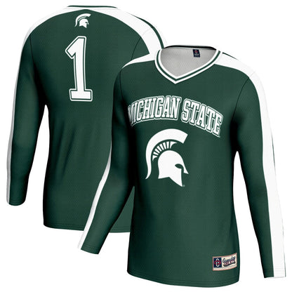 Gameday Greats Green Michigan State Spartans Volleyball Lightweight Fashion Jersey - retro stitched jersey jersey for Gameday Greats fans