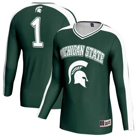 Gameday Greats Green Michigan State Spartans Volleyball Lightweight Fashion Jersey - retro stitched jersey jersey for Gameday Greats fans