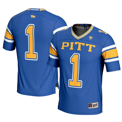 Gameday Greats 1 Royal Pitt Panthers Football Jersey - retro stitched football jersey for Gameday Greats fans