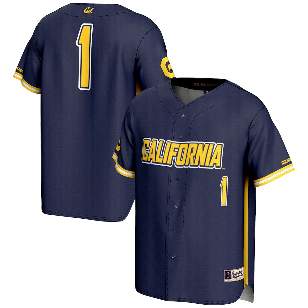 Gameday Greats 1 Navy Cal Bears Lightweight Baseball Jersey - retro stitched baseball jersey for Gameday Greats fans