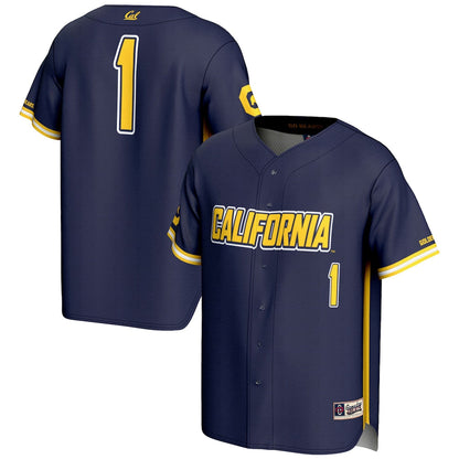Gameday Greats 1 Navy Cal Bears Lightweight Baseball Jersey - retro stitched baseball jersey for Gameday Greats fans