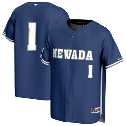 Gameday Greats Navy Nevada Wolf Pack Lightweight Baseball Jersey - retro stitched baseball jersey for Gameday Greats fans