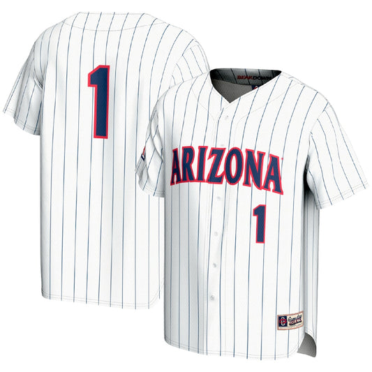 Gameday Greats 1 White Arizona Wildcats Lightweight Baseball Fashion Jersey - retro stitched baseball jersey for Gameday Greats fans