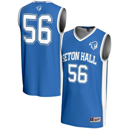 Gameday Greats 56 Blue Seton Hall Pirates Lightweight Basketball Jersey - retro stitched basketball jersey for Gameday Greats fans