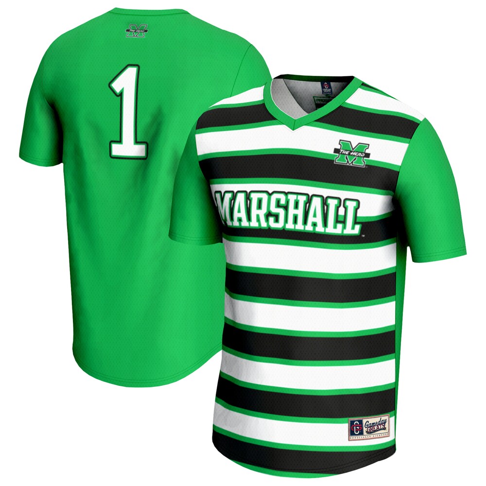 Gameday Greats 1 Kelly Green Marshall Thundering Herd Lightweight Soccer Fashion Jersey - retro stitched jersey jersey for Gameday Greats fans