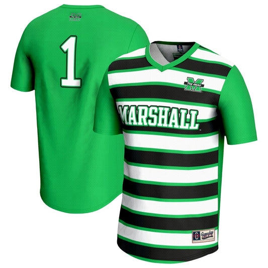 Gameday Greats 1 Kelly Green Marshall Thundering Herd Lightweight Soccer Fashion Jersey - retro stitched jersey jersey for Gameday Greats fans