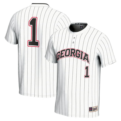 Gameday Greats 1 White Georgia Bulldogs Lightweight Softball Jersey - retro stitched jersey jersey for Gameday Greats fans