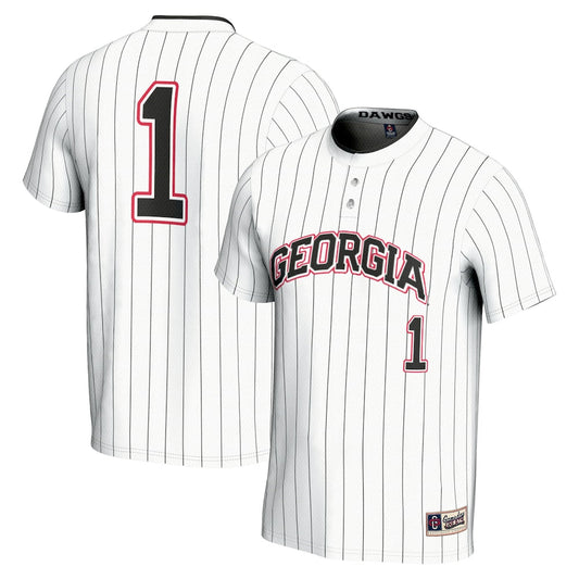 Gameday Greats 1 White Georgia Bulldogs Lightweight Softball Jersey - retro stitched jersey jersey for Gameday Greats fans