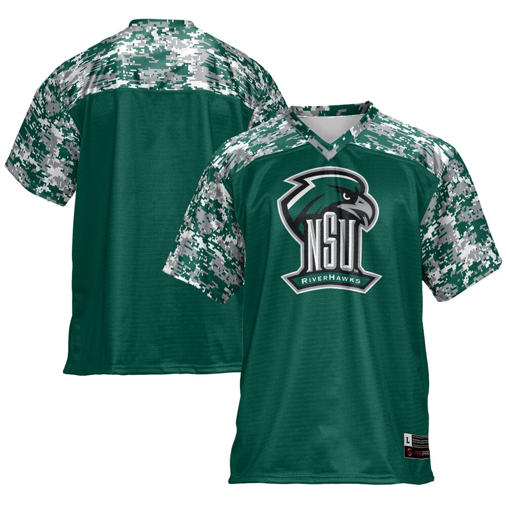Gameday Greats Green Northeastern State Riverhawks Football Jersey - retro stitched football jersey for Gameday Greats fans