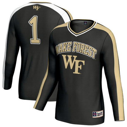 Gameday Greats Black Wake Forest Demon Deacons 1 Lightweight Volleyball Fashion Jersey - retro stitched jersey jersey for Gameday Greats fans