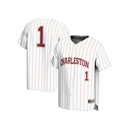 Gameday Greats White 1 Charleston Cougars Lightweight Baseball Fashion Jersey - retro stitched baseball jersey for Gameday Greats fans