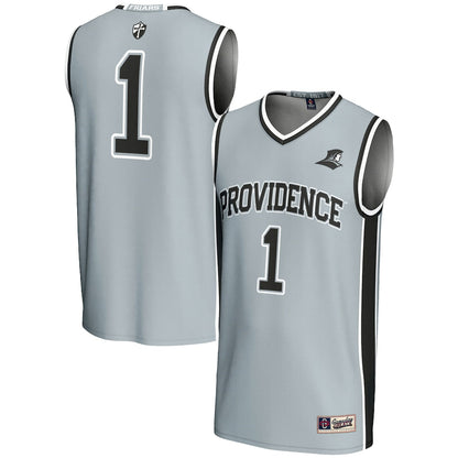 Gameday Greats 1 Silver Providence Friars Lightweight Basketball Jersey - retro stitched basketball jersey for Gameday Greats fans