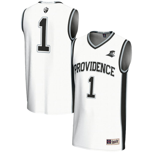 Gameday Greats 1 White Providence Friars Lightweight Basketball Jersey - retro stitched basketball jersey for Gameday Greats fans