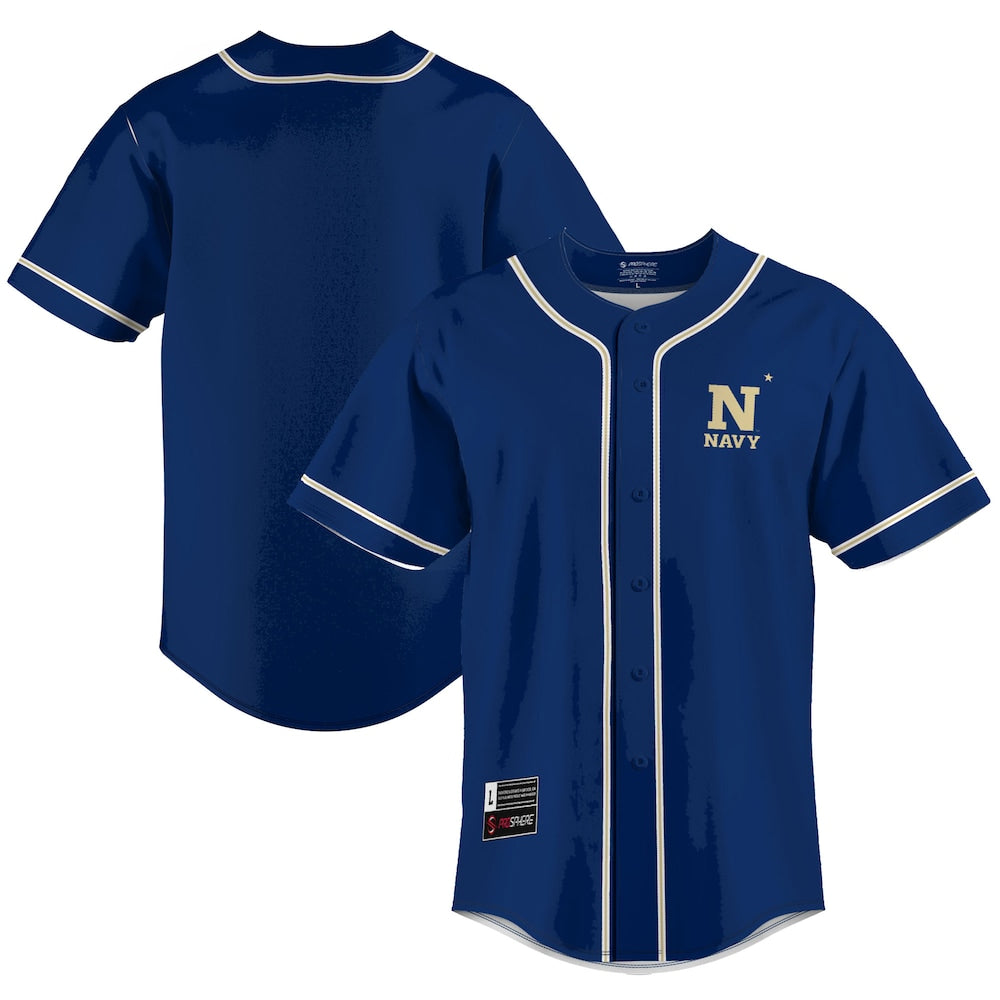Gameday Greats Blue Navy Midshipmen Lightweight Baseball Jersey - retro stitched baseball jersey for Gameday Greats fans