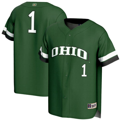 Gameday Greats 1 Green Ohio Bobcats Lightweight Collegiate Baseball Fashion Jersey - retro stitched baseball jersey for Gameday Greats fans