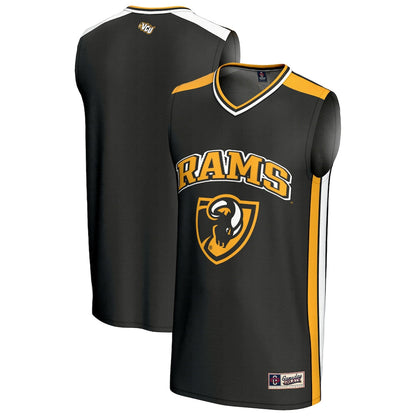 Gameday Greats Black Vcu Rams Spirit Basketball Jersey - retro stitched basketball jersey for Gameday Greats fans
