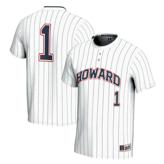 Gameday Greats 1 White Howard Bison Lightweight Softball Jersey - retro stitched jersey jersey for Gameday Greats fans