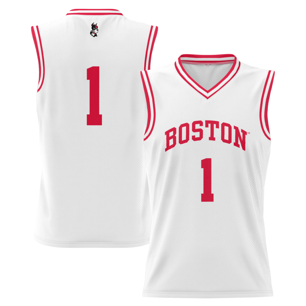 Gameday Greats 1 White Boston University Lightweight Basketball Jersey - retro stitched basketball jersey for Gameday Greats fans