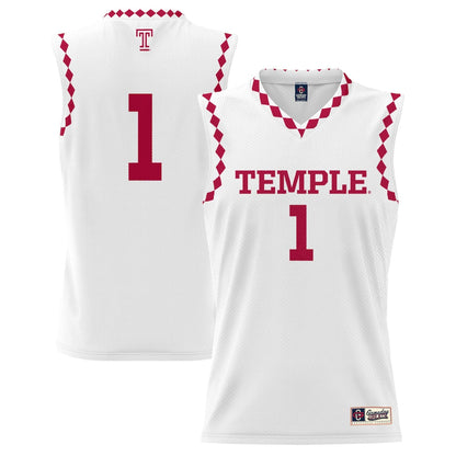 Gameday Greats 1 White Temple Owls Lightweight Basketball Fashion Jersey - retro stitched basketball jersey for Gameday Greats fans