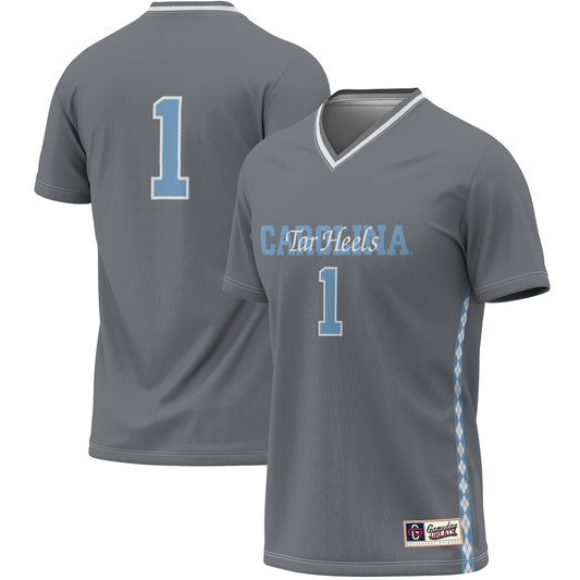 Gameday Greats 1 Gray North Carolina Tar Heels Soccer Lightweight Fashion Jersey - retro stitched jersey jersey for Gameday Greats fans