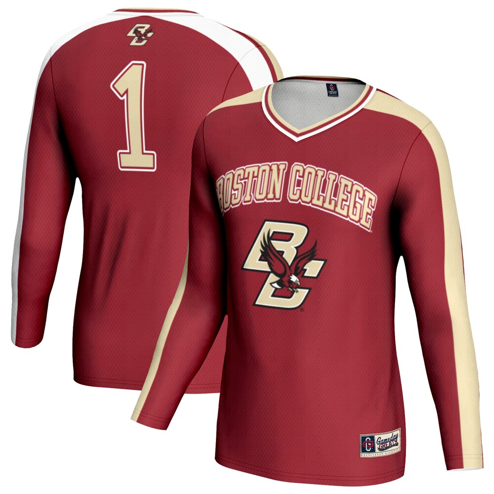 Gameday Greats Maroon Boston College Eagles Volleyball Lightweight Fashion Jersey - retro stitched jersey jersey for Gameday Greats fans