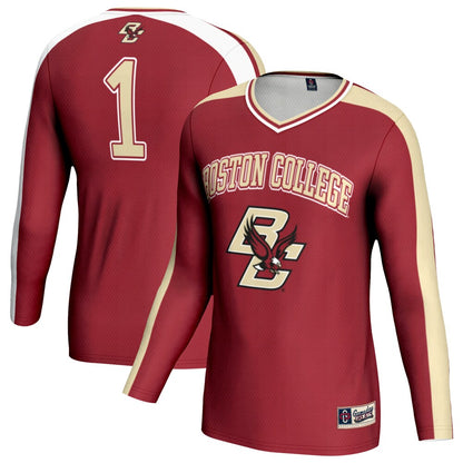 Gameday Greats Maroon Boston College Eagles Volleyball Lightweight Fashion Jersey - retro stitched jersey jersey for Gameday Greats fans