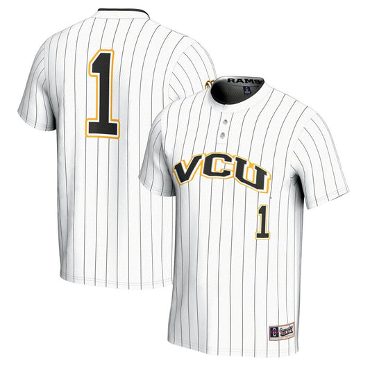 Gameday Greats 1 White Vcu Rams Lightweight Softball Jersey - retro stitched jersey jersey for Gameday Greats fans