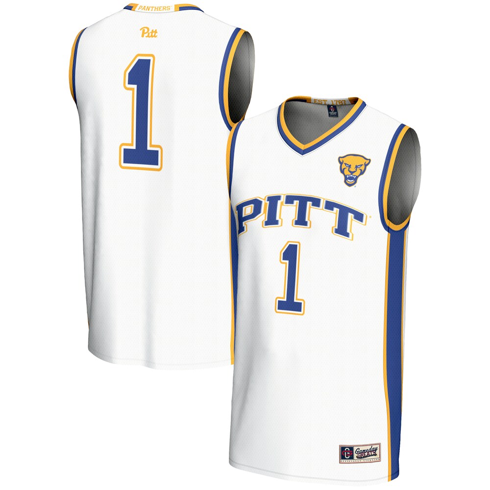Gameday Greats 1 White Pitt Panthers Lightweight Basketball Jersey - retro stitched basketball jersey for Gameday Greats fans
