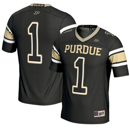 Gameday Greats 1 Black Purdue Boilermakers Endzone Football Jersey - retro stitched football jersey for Gameday Greats fans