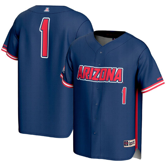 Gameday Greats 1 Navy Arizona Wildcats Lightweight Baseball Fashion Jersey - retro stitched baseball jersey for Gameday Greats fans