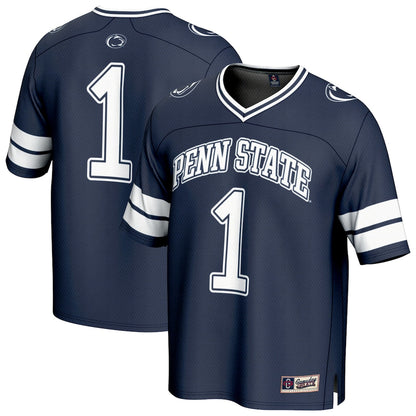 Gameday Greats 1 Navy Penn State Nittany Lions Lightweight Collegiate Football Fashion Jersey - retro stitched football jersey for Gameday Greats fans
