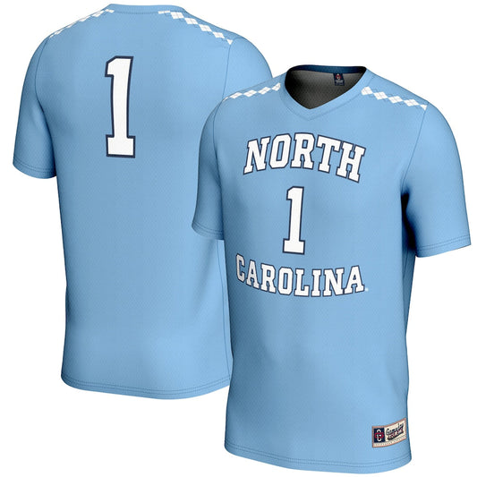 Gameday Greats 1 Carolina Blue North Carolina Tar Heels Lightweight Lacrosse Jersey - retro stitched jersey jersey for Gameday Greats fans