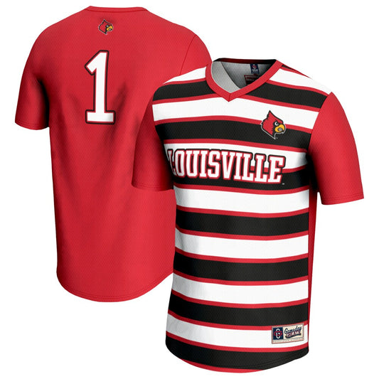 Gameday Greats 1 Red Louisville Cardinals Lightweight Soccer Fashion Jersey - retro stitched jersey jersey for Gameday Greats fans