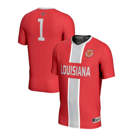 Gameday Greats 1 Cardinal Louisiana Ragin Cajuns Lightweight Soccer Jersey - retro stitched jersey jersey for Gameday Greats fans