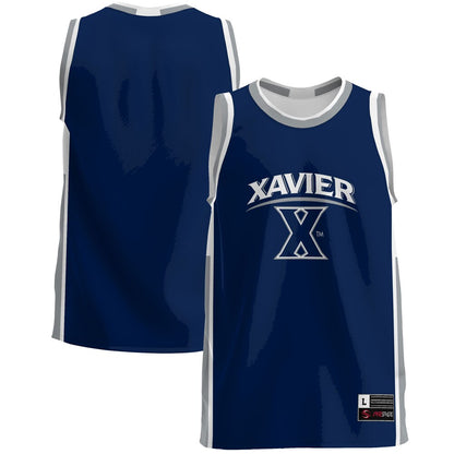 Gameday Greats Navy Xavier Musketeers Lightweight Basketball Jersey - retro stitched basketball jersey for Gameday Greats fans