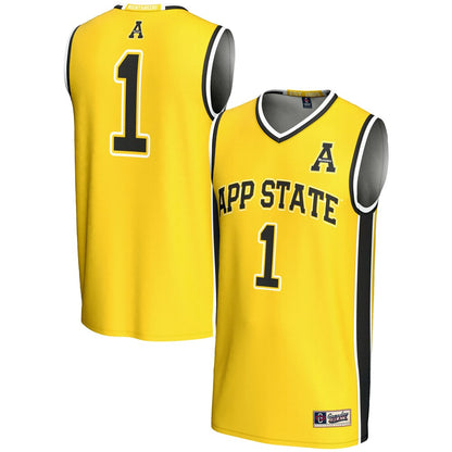 Gameday Greats 1 Gold Appalachian State Mountaineers Lightweight Basketball Jersey - retro stitched basketball jersey for Gameday Greats fans