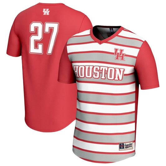 Gameday Greats 27 Red Houston Cougars Lightweight Soccer Fashion Jersey - retro stitched jersey jersey for Gameday Greats fans
