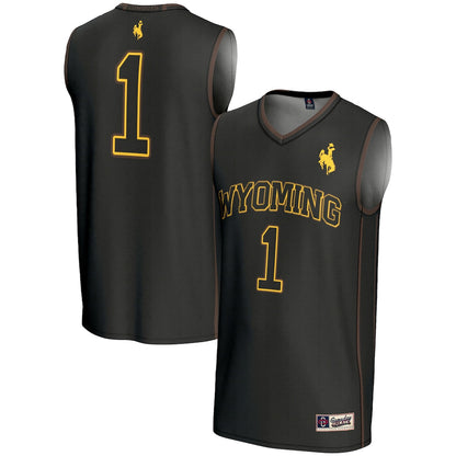 Gameday Greats 1 Black Wyoming Cowboys Lightweight Basketball Jersey - retro stitched basketball jersey for Gameday Greats fans