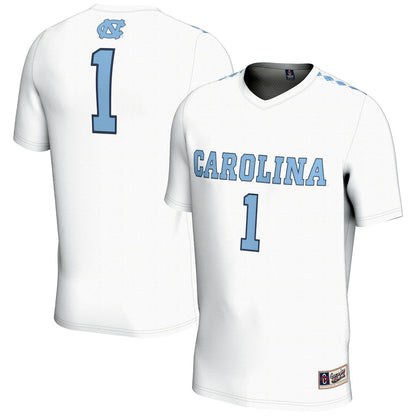 Gameday Greats 1 White North Carolina Tar Heels Lightweight Lacrosse Jersey - retro stitched jersey jersey for Gameday Greats fans