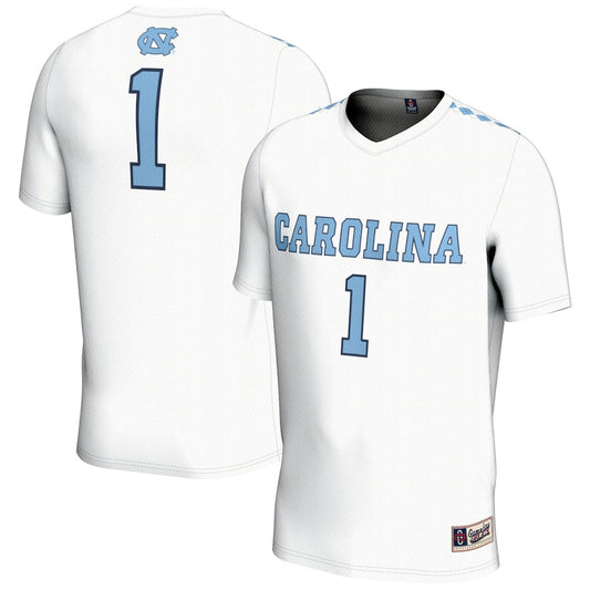 Gameday Greats 1 White North Carolina Tar Heels Lightweight Lacrosse Jersey - retro stitched jersey jersey for Gameday Greats fans