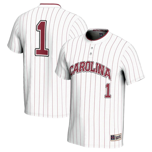 Gameday Greats 1 White South Carolina Gamecocks Lightweight Softball Jersey - retro stitched jersey jersey for Gameday Greats fans