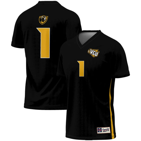 Gameday Greats 1 Black Vcu Rams Soccer Lightweight Fashion Jersey - retro stitched jersey jersey for Gameday Greats fans