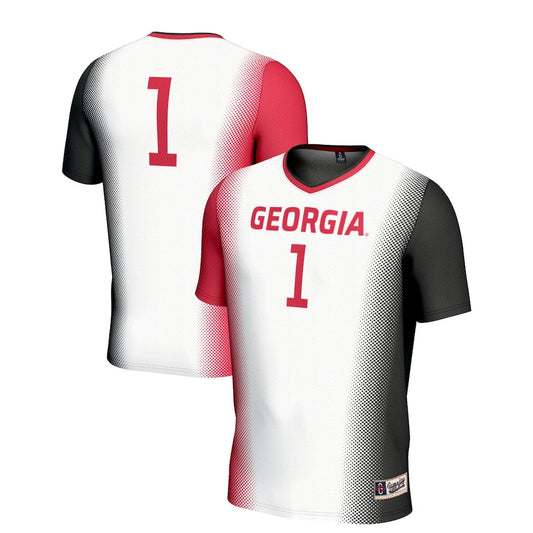 Gameday Greats 1 White Georgia Bulldogs Soccer Lightweight Fashion Jersey - retro stitched jersey jersey for Gameday Greats fans