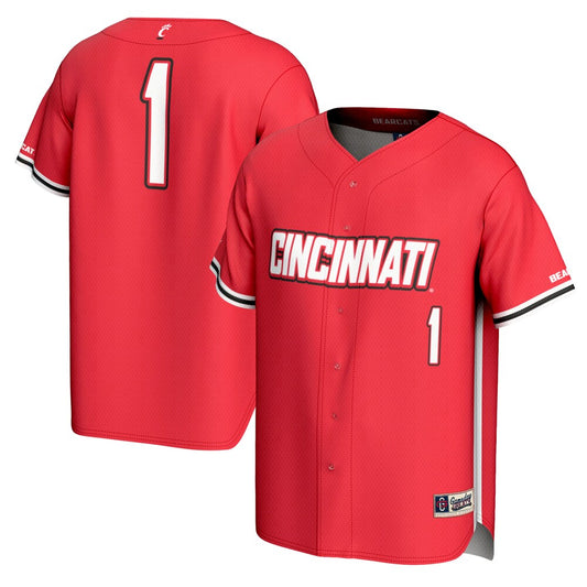 Gameday Greats 1 Red Cincinnati Bearcats Lightweight Baseball Fashion Jersey - retro stitched baseball jersey for Gameday Greats fans