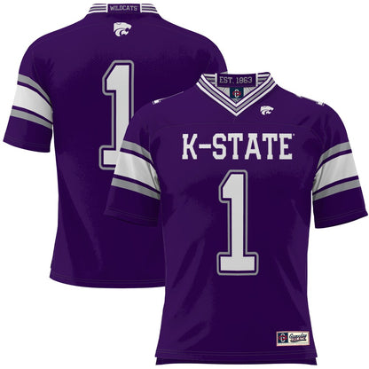 Gameday Greats 1 Purple Kansas State Wildcats Football Jersey - retro stitched football jersey for Gameday Greats fans