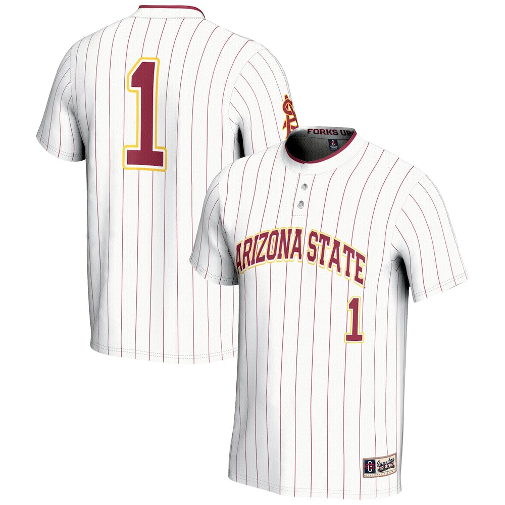 Gameday Greats 1 White Arizona State Sun Devils Lightweight Softball Jersey - retro stitched jersey jersey for Gameday Greats fans