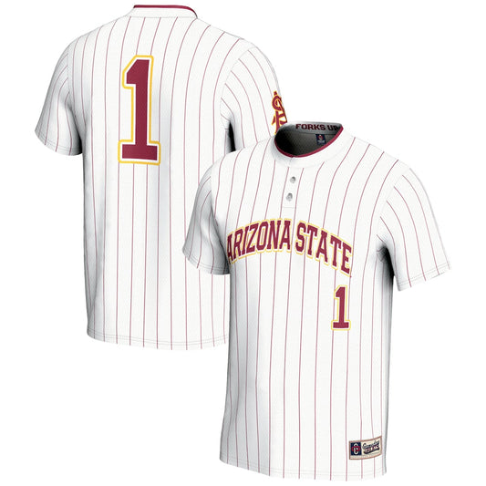 Gameday Greats 1 White Arizona State Sun Devils Lightweight Softball Jersey - retro stitched jersey jersey for Gameday Greats fans