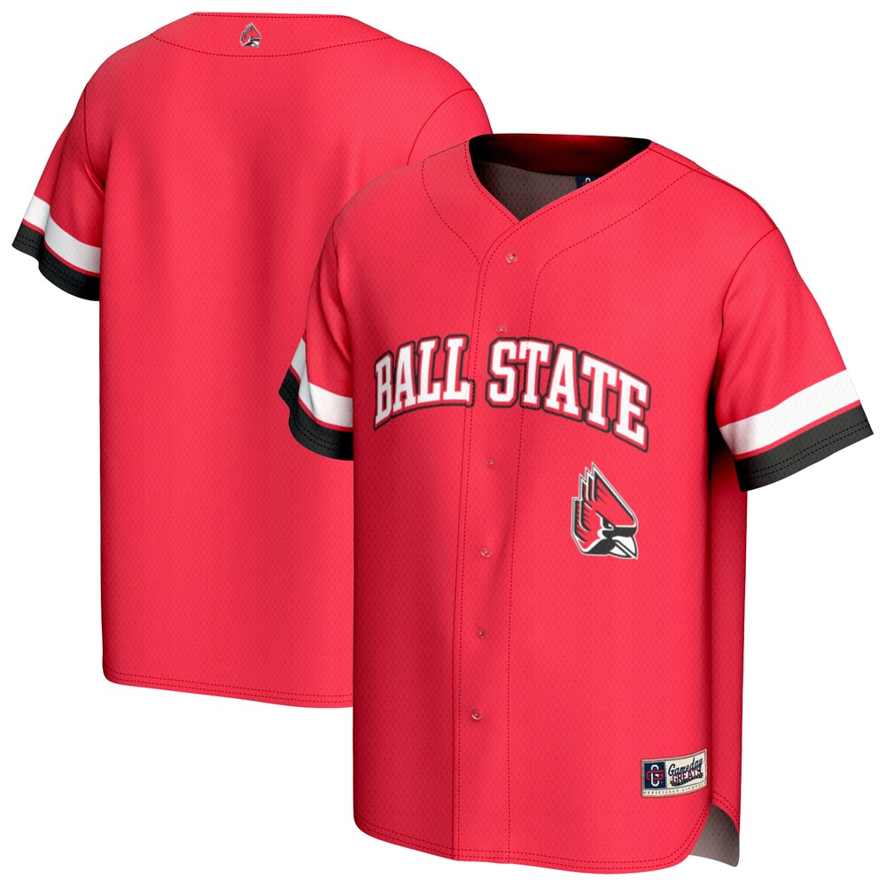 Gameday Greats Cardinal Ball State Cardinals Spirit Baseball Jersey - retro stitched baseball jersey for Gameday Greats fans
